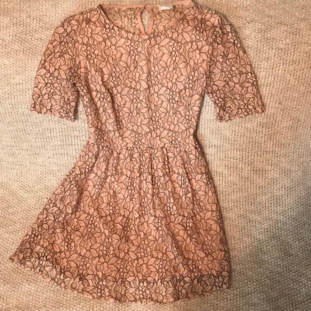 Peach Floral Dress